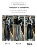 Dark Grey Heart Pattern Wide Leg High Waist Petite Women's Trousers - Spring/Summer Casual Straight Leg Floor Length Pants