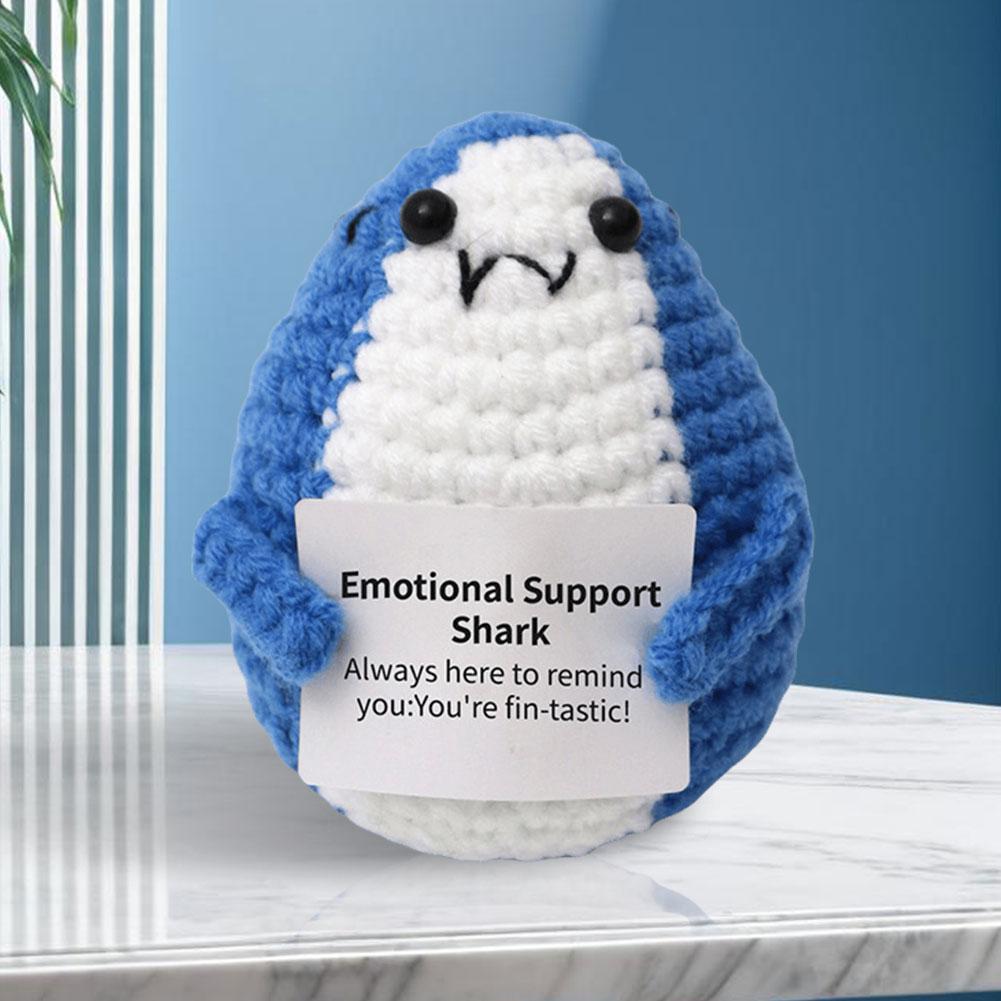 Handmade Animal Pumpkin Crochet Doll with Positive Affirmation Card for Home Decor and Unique Birthday Gift