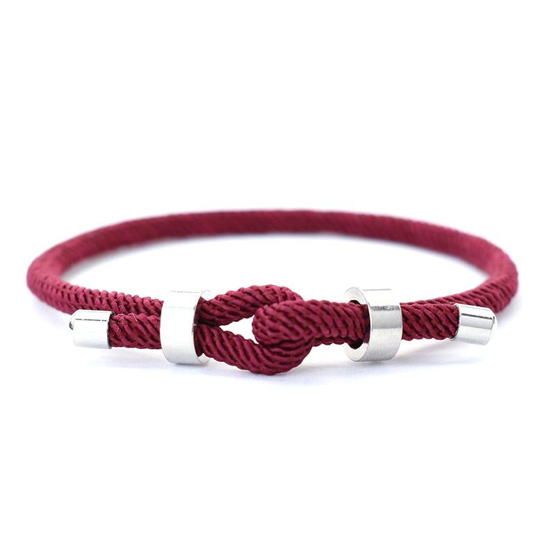 Noter Şanslı Kırmızı Iplik Bilezik Erkekler Için Solmayan Paslanmaz Çelik Ayarlanabilir Kordon Zincir Bilezik Pulsera Roja De Proteccion Joias
