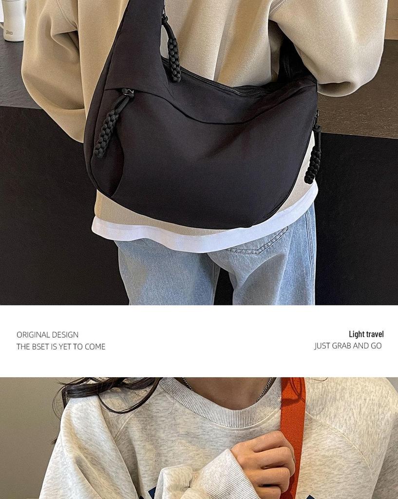 Dámská univerzální lehká crossbody taška 'knedlík' - Velkokapacitní ležérní taška přes rameno