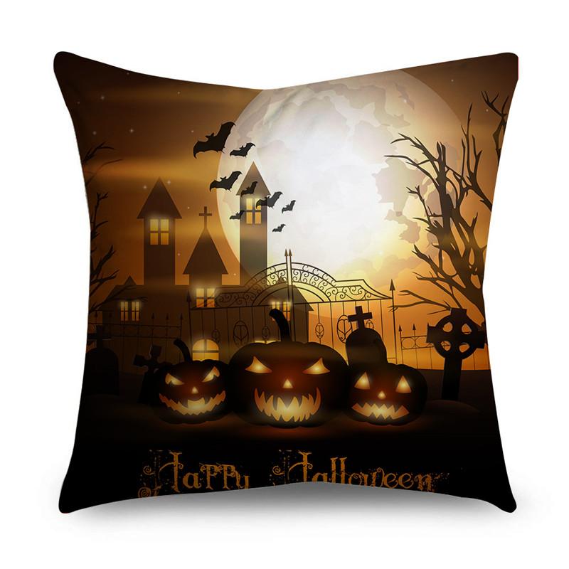 NIGHTWISH Halloween Pattern Pillowcase Holiday Design Home Decor Sofa Cushion Cover 40/45/50cm Happy Easter Day