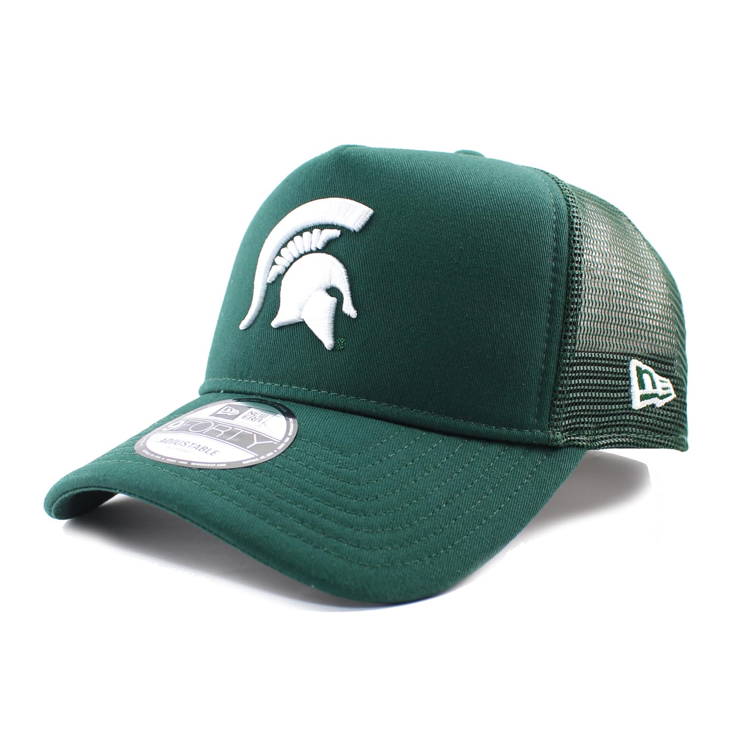 

[New Era] Mesh Cap 9FORTY Michigan State Spartans NCAA A-FRAME TRUCKER MESH CAP DARK GREEN MICHIGAN STATE SPARTANS SNAPBACK 940 Hat AF A-Frame [Used]