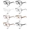 2026 Korean Square TR90 Anti-Blue Light Glasses Frame with Prescription-Ready Large Plano Lenses, Style 1014.
