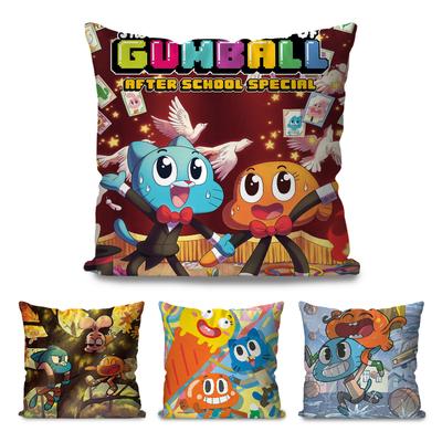 Cartoon The A-Amazing Gumbal PillowCase Square Pillow Bedroom Sofa Leisure Comfort Cushion Car Living Room Home Decoration 40X40