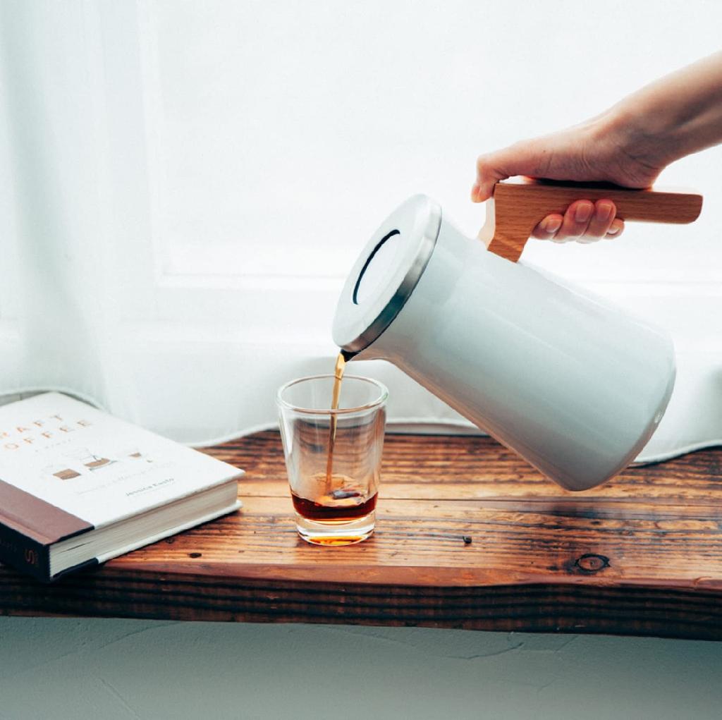 HARIO Stainless Steel Thermal 600ml Pot, Capacity, White, S-STP-600-W