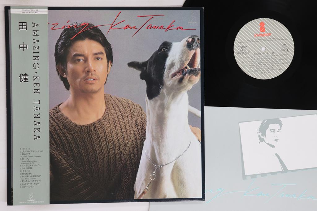 LP Record KEN TANAKA - Amazing VIH28126 INVITATION 1983 Japan Obi Japanese Enka/Traditional Used