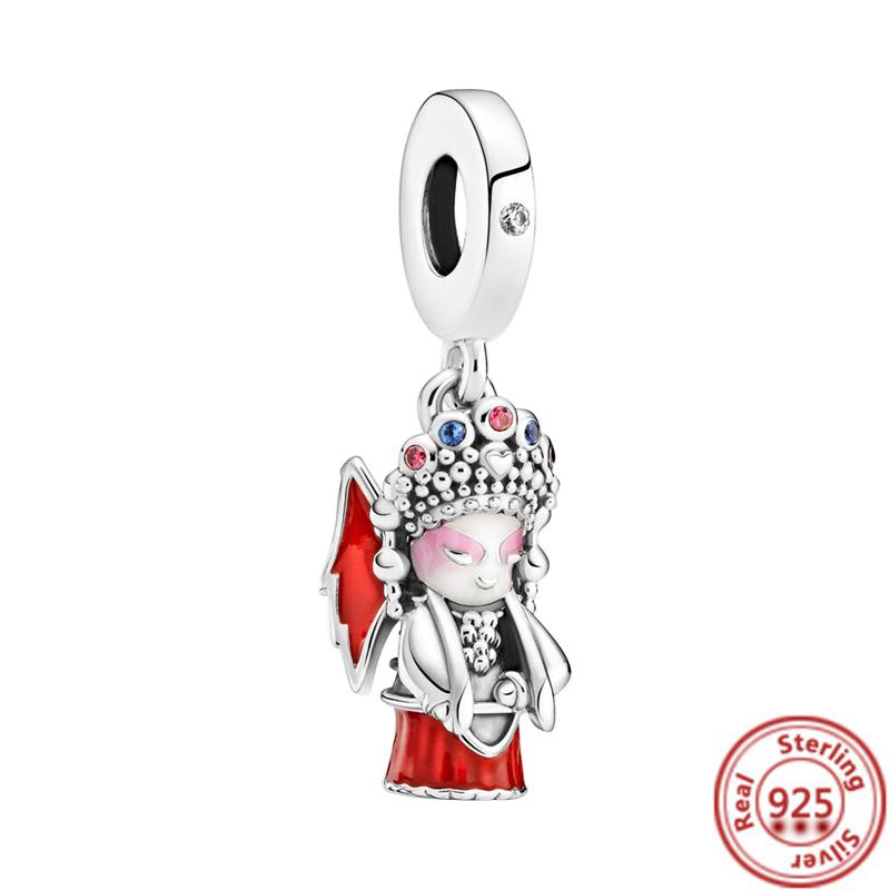 Fit Original Pendant Charm Bracelet Fine Zircon 925 Sterling Copper Sweet Lovely Happy Boy Girl Love Pink Heart Robot DIY Beads