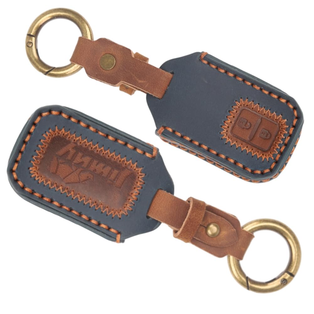 

Кожаный чехол для смарт-ключа XIKER для Suzuki Jimny Удобный на Относящийся к Стильному и Защищающий от Грязи и и Крепится к Пульту Автомобиля Пылезащитный и синий