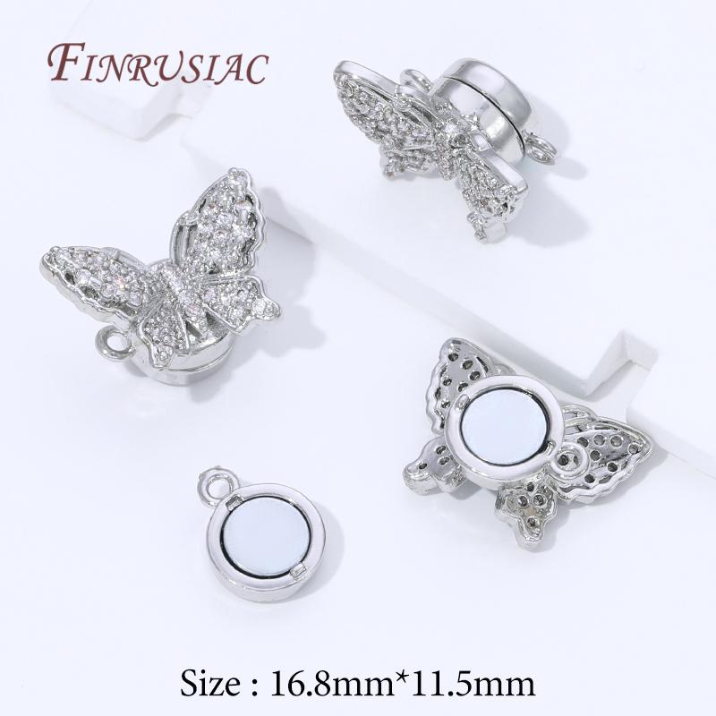 

1/2/4Pcs 18K Gold Plated Magnetic Clasp For Jewelry,Magnetic Lock For Bracelets Accessories,DIY Butterfly Clasp Connectors 1 piece