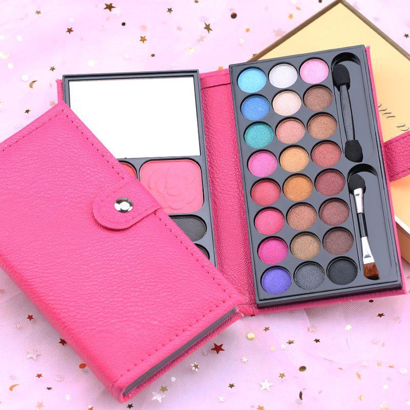 Makeup Box Pearlescent Blush Red Lips Mud Eyebrows Powder Compact Eyeshadow Palette Stage Performance on Children's Day