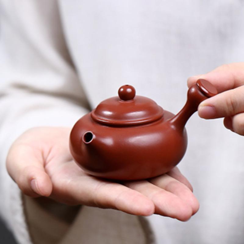 

60ml Boutique Yixing Purple Clay Teapots Handmade Tang Yu Pot Raw Ore Zhu Mud Kettle With Strainer Zisha Tea Set Tea Items Craft