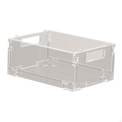 Clear Box Countertop Organizer Container Organizing Versatile Foldable Storage Basket Stackable