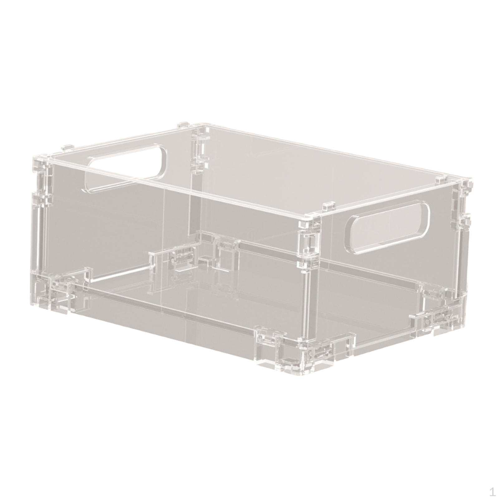 Прозрачный бокс Настольный органайзер Контейнер Для организации Универсальная складная корзина для хранения Штабелируемый S 986₽