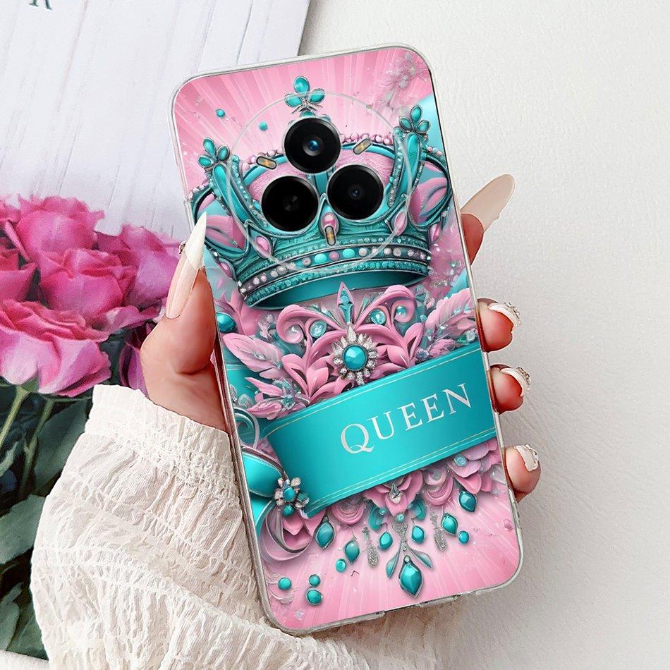 For Realme 14 Pro 14Pro+ Elegant Floral Cat Printed Phone Case For Realme 14 Pro Plus 14Pro 5G Soft Silicone TPU Cases