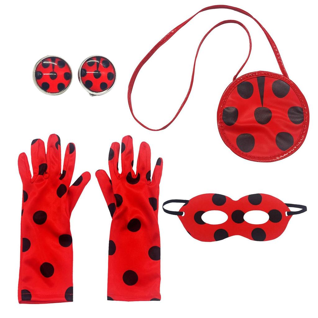 Cross-border Foreign Trade Seven-star Ladybug Jewelry Set Costume Accessories Polka Dots Halloween Cos Dress Up Party Fairy Stick