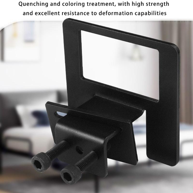 Not Shifts Bed Frame Brackets Strong Metal Plates Mattress Anchors Hardware for Permanent Mattress Positioning