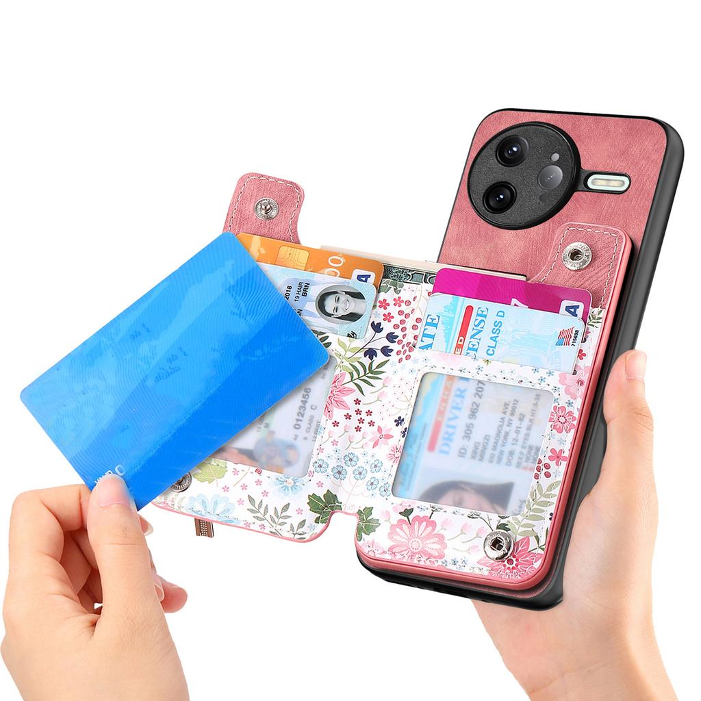 For Xiaomi Poco F7 Ultra 5G/Xiaomi Redmi K80 Pro 5G Leather Phone Cover with RFID Blocking Zipper Card Bag Kickstand