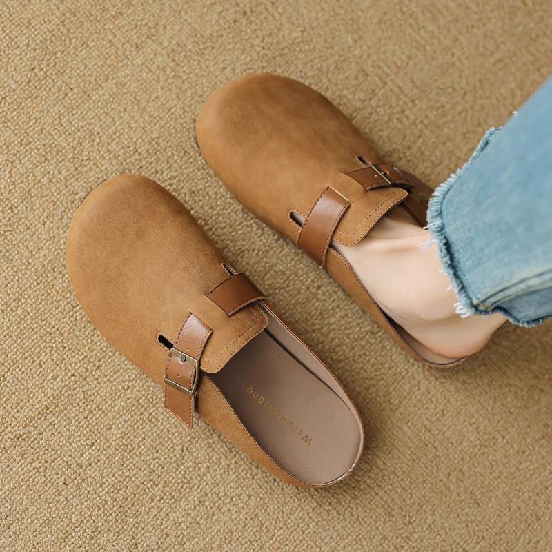 Women's new summer Boken bag head half slippers one pedal lazy shoes large size women's shoes