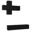 Wall Mounted TV Cabinet Set 3 Pcs Particle Board