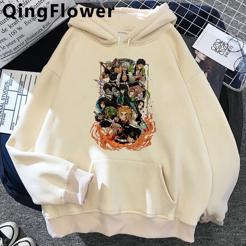 Drăguț Demon Slayer Anime Hanorac pentru femei Rengoku Kyoujurou Estetică Kawaii Kimetsu No Yaiba Nezuko Hanorac unisexga pentru femei