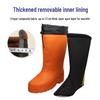 Winter Warm Rain Boots: Removable Washable EVA, Anti-Smash, Thickened for Cold Storage, Fishing, Boats, Non-Slip Work Shoes.