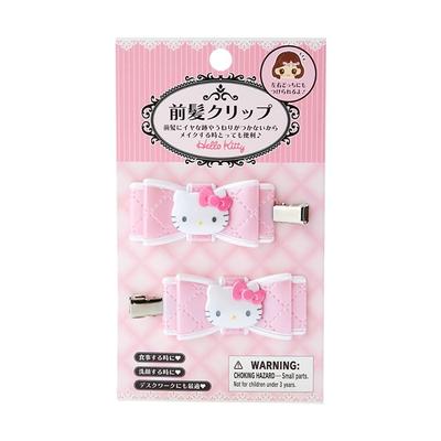 Bangs Clip Quilt Ribbon Hair Clip Hello Kitty Hello Kitty 2.5×5.5×0.7cm Character 027090 SANRIO