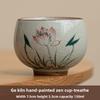 Creative Hand-painted Bamboo Teacups Retro Ceramic Tea Mug Chinese Kung Fu Master Cup Household Small Tasting Teaware Drinkware