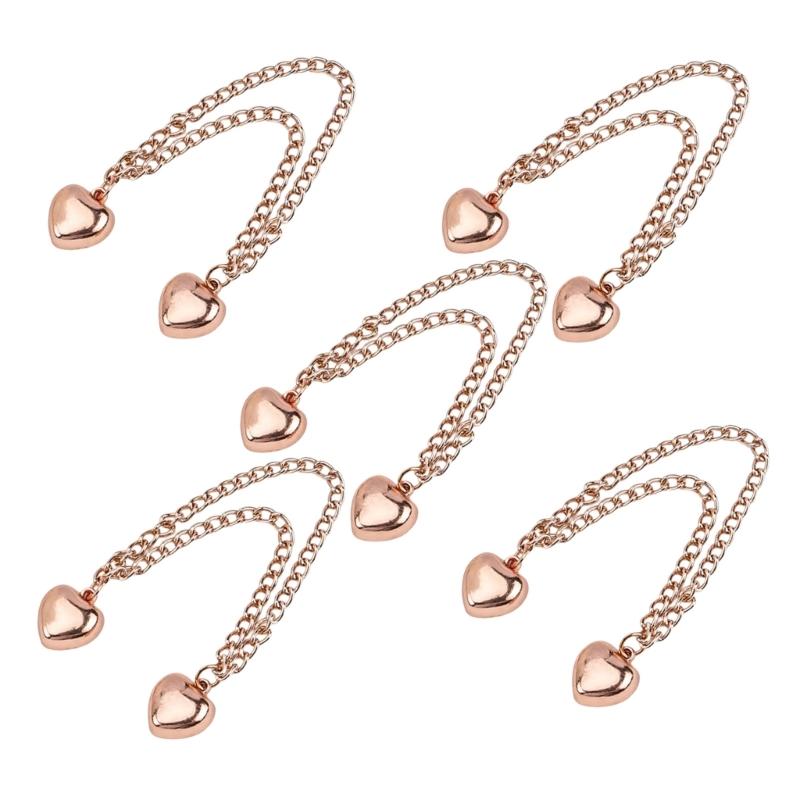 5Pieces Magnetic Pants Cuffs Fasteners, Pants Hems Fasteners Clip Strong Magnets Clip for Pants Trousers to Make Shorter