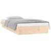 Solid Wood Bed with LEDs 75 X 190 Cm