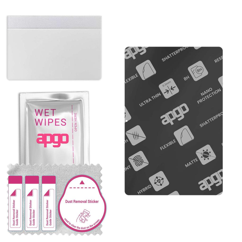 apgo MATTE Hybrid protective glass compatible with Teclast M40SE, flexible nano glass, great replacement for tempered glass, scratch-resistant, full g