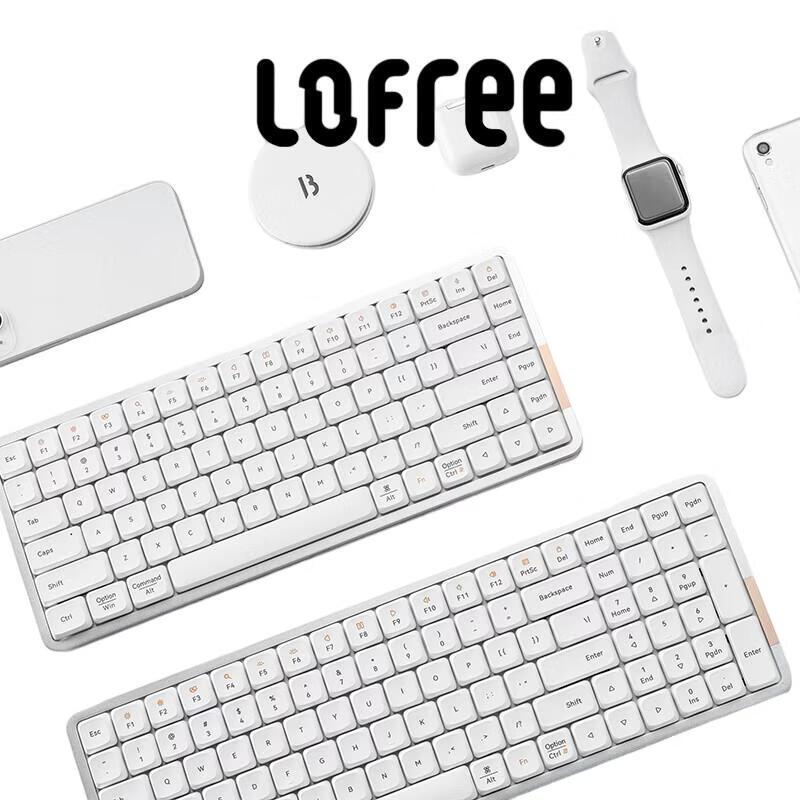 LOFREE OE919 Mechanische Tastatur mit 100 Tasten im Dual-Modus, flaches Profil
