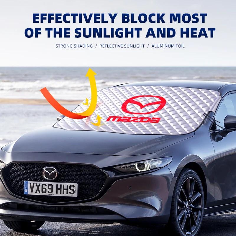 Car Snow Block Cover Thicken Windshield Sunshade Window Protector Car Accessories For Mazda 3 6 Atenza Axela Demio CX3 CX5 MP MS