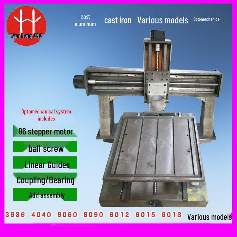 Jade Optical Engraving Machine with Cast Iron/Aluminum Frame (Models: 3030, 3636, 4040, 6060, 6090) - Self-Assembled