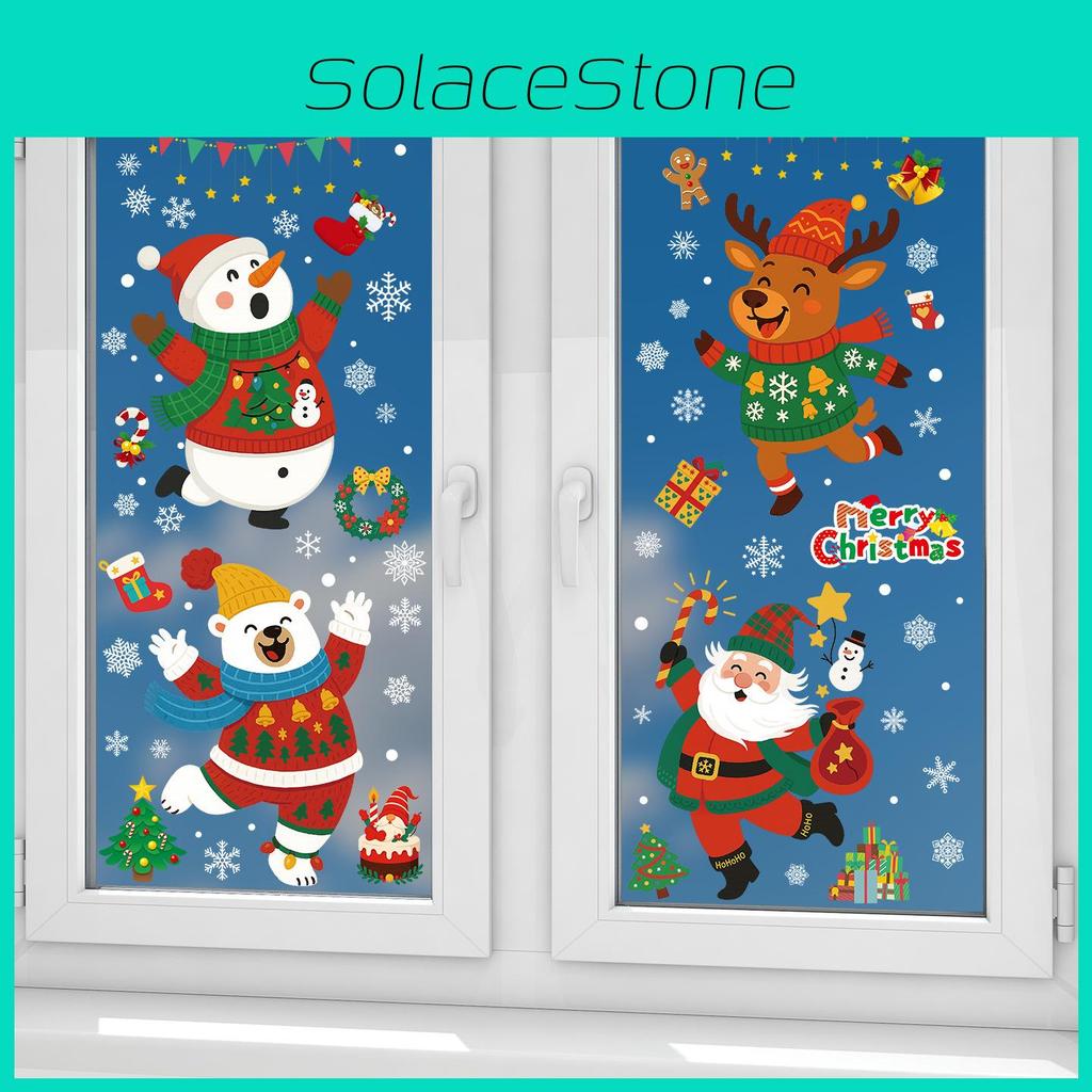 Christmas Door Stickers Pvc Static Sticker Window Art For Festive Home Display
