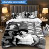 3PCS Two Men In Suits Damon Bedding Set,Including 1pc Duvet Cover And 2pcs Pillowcases Perfect for Bedroom, Dormitory, Fan Christmas Gift