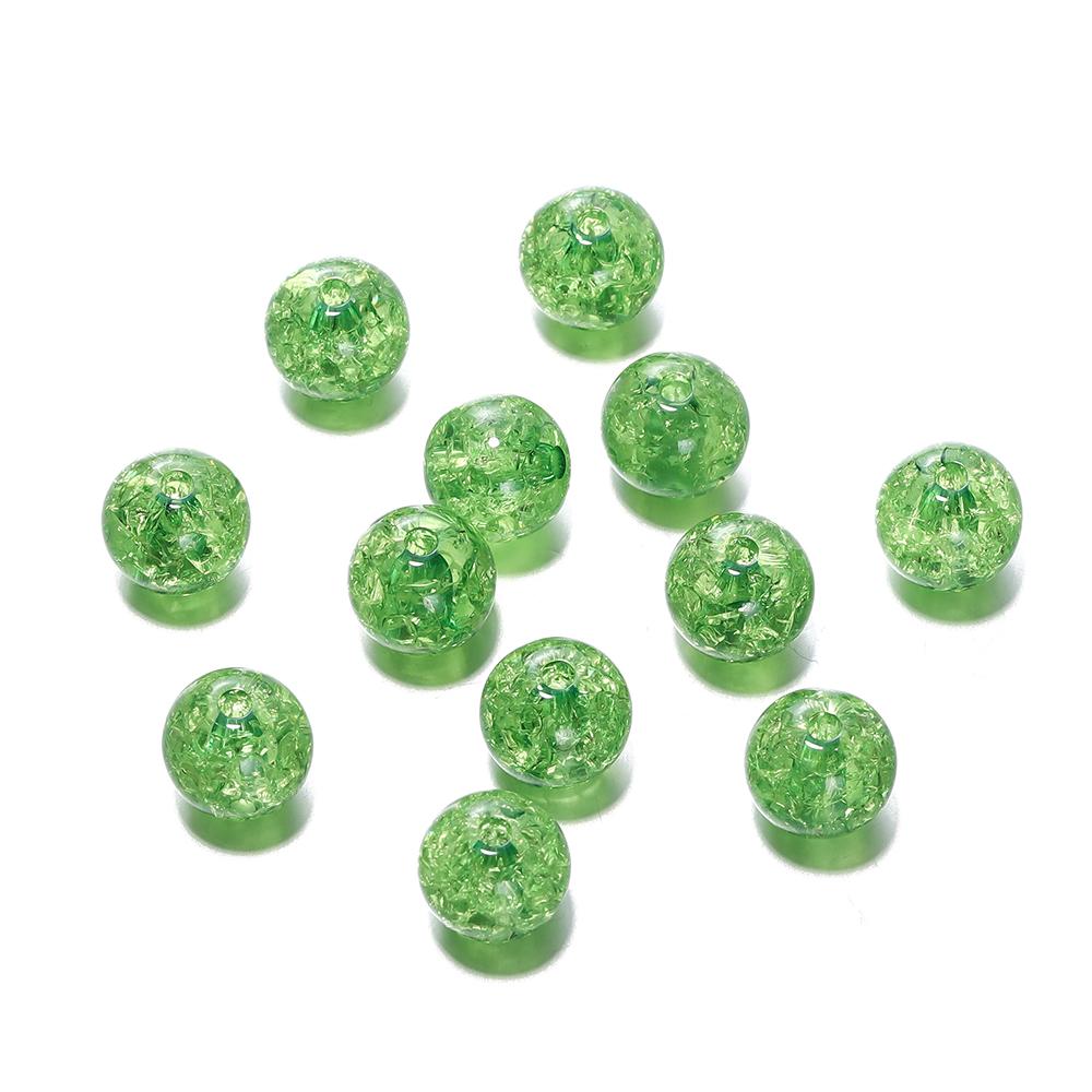 20-30pcs 8/10/12mm Cracked Crystal Acrylic Beads Colorful Loose Spacer Bead for Jewelry Making Charm Beads DIY Bracelet Necklace