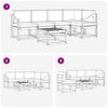 Outdoor Sofa Set with Cushions 6 pcs Natural and Light Grey