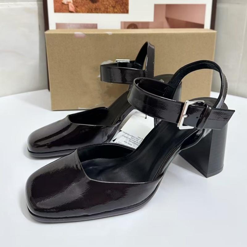 

Женские туфли на квадратном каблуке с ремешком на щиколотке, винтажные туфли-лодочки из искусственной кожи с пряжкой на высоком каблуке 38 чёрный