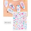 Nail Art Sticker Lovely Cute PET Valentine Heart Shaped Nail Art Tips Decoration for Couple