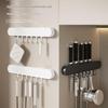 Porte-couteaux mural multifonctionnel et étagère de rangement avec crochets