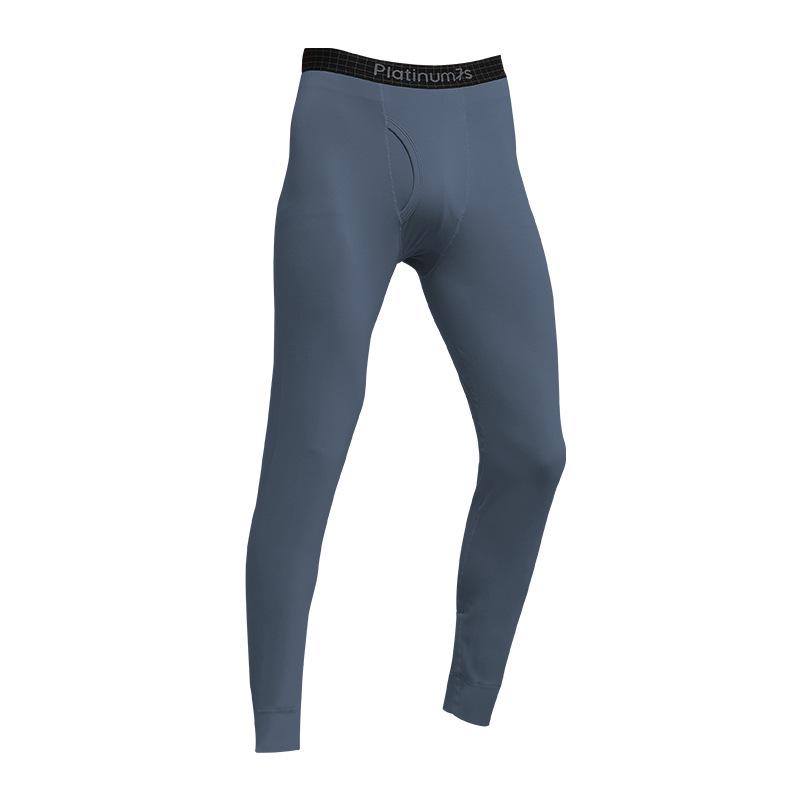 

Мужские бесшовные базовые брюки из хлопка и модала облегающего кроя: Теплый, однотонный, тонкий для осени-зимы XXL