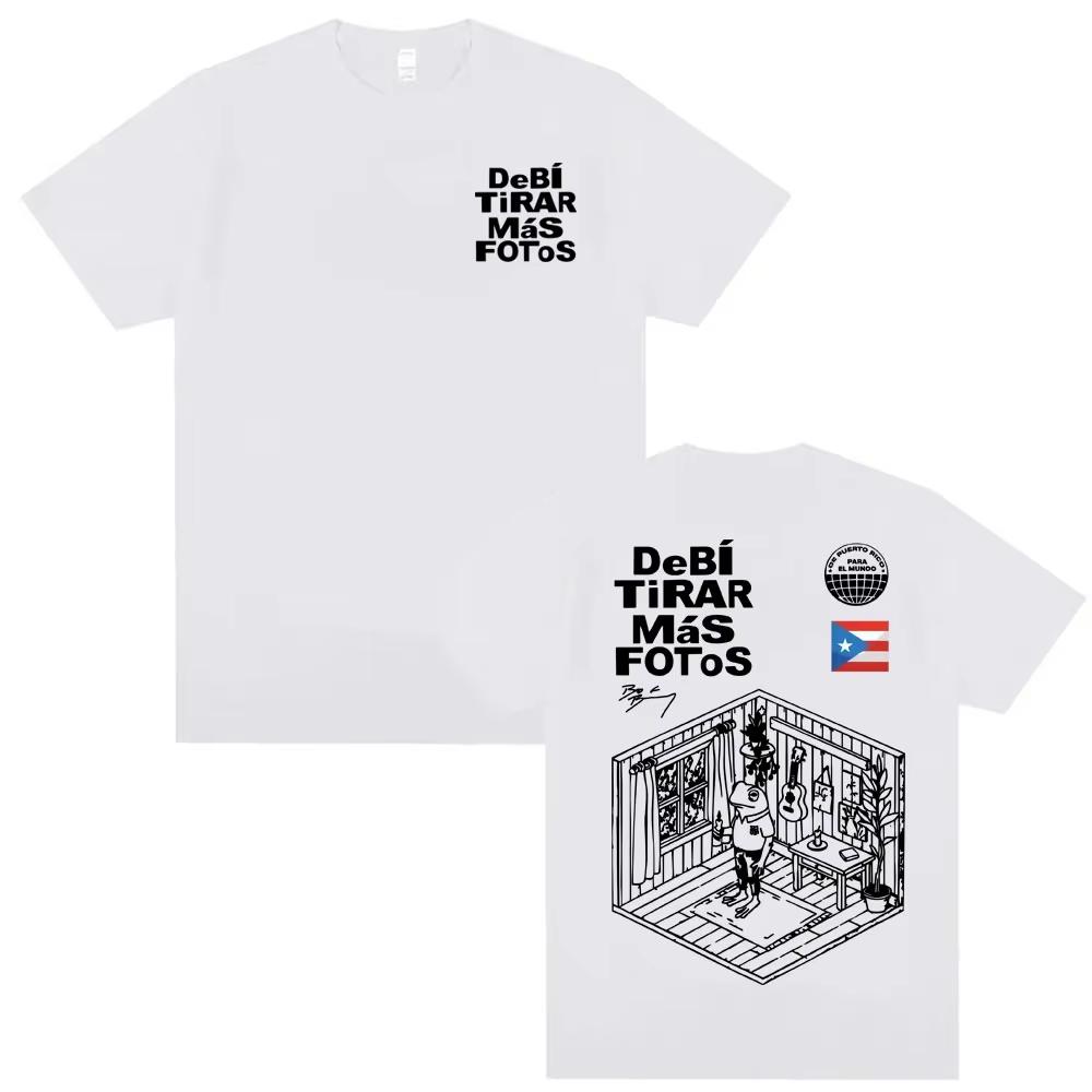 Bad Bunny Debi Tirar Mas Fotos DTMF Album Tshirt for Men Women Harajuku Street Cotton High Quality Y2K Spring Summer Tshirt