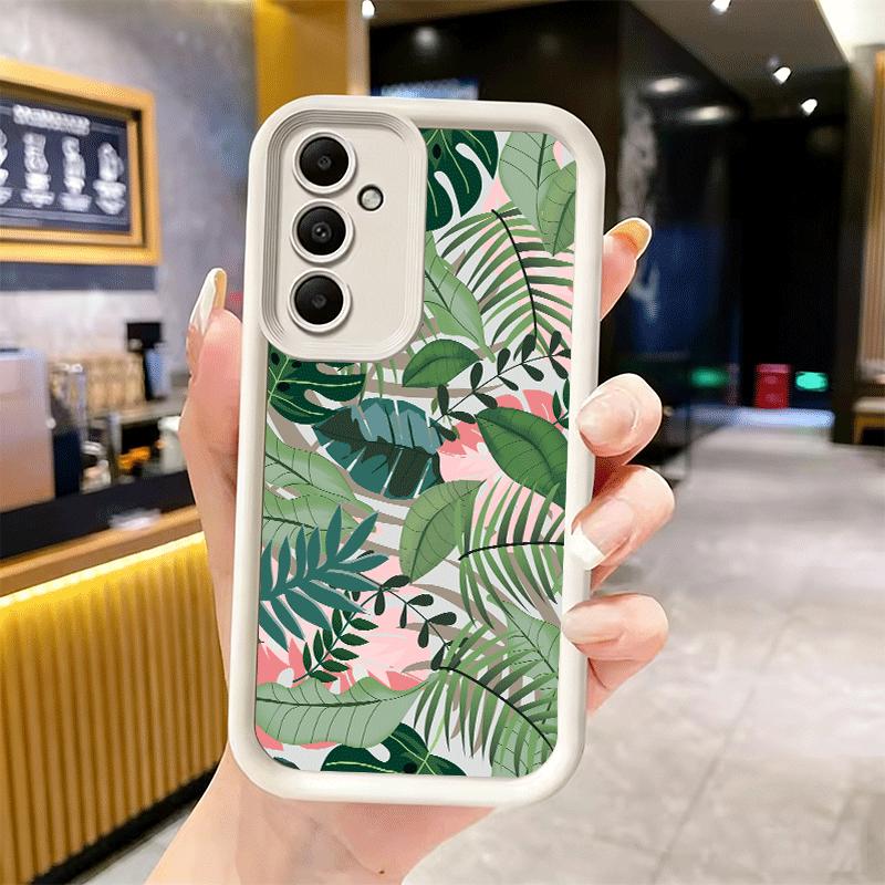 Phone Case for Samsung Galaxy A17 A16 A15 A14 A13 Summer Plants Green Leaf A56 A36 A26 A55 A35 A25 A54 A34 A24 A53 A33 A23 A07 A