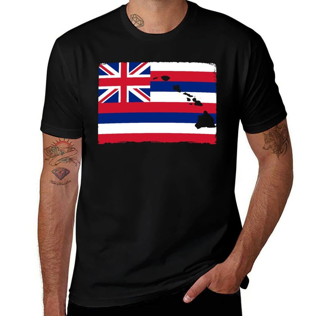 Hawaii Flag With The Hawaiian Islands By Hawaii Nei All Day Tshirt Summer Sports Quick Dry Tshirt