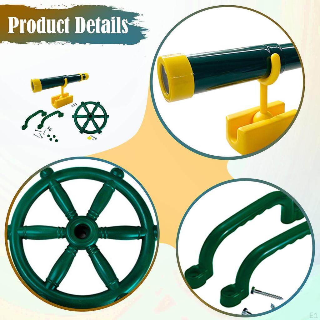 Spielplatzzubehör für Kinder Spielzeugteleskop Abgerundete Ecken Ausrüstung Außenschaukelset