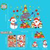 2PCS PVC Christmas Window Stickers Snowman Snowflake Santa Claus Window Electrostatic Sticker Merry Christmas Decals Home Decoration