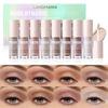 Achtfarbiges mattes Mikro-Liquid-Lidschatten-Set Farbig schimmernd Samtig wasserfest Schweißfest Lidschatten-Set Augen-Make-up