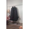 Oversized Knit Cape With Faux Fur Collar Women Winter Warm Thick Sweater Shawl Street Style