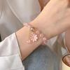 Exquisite Daisy Flower Bracelets Solid Color Beaded Elastic Rope Wristband Women Girls Jewelry Gifts