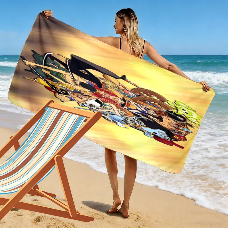 Adventurous Crew Unites Beach Towel Portable for Travel Outdoor Camping Outdoor Pool Towel Seaside Absorbent Bath Towel Printing Comfort Beach